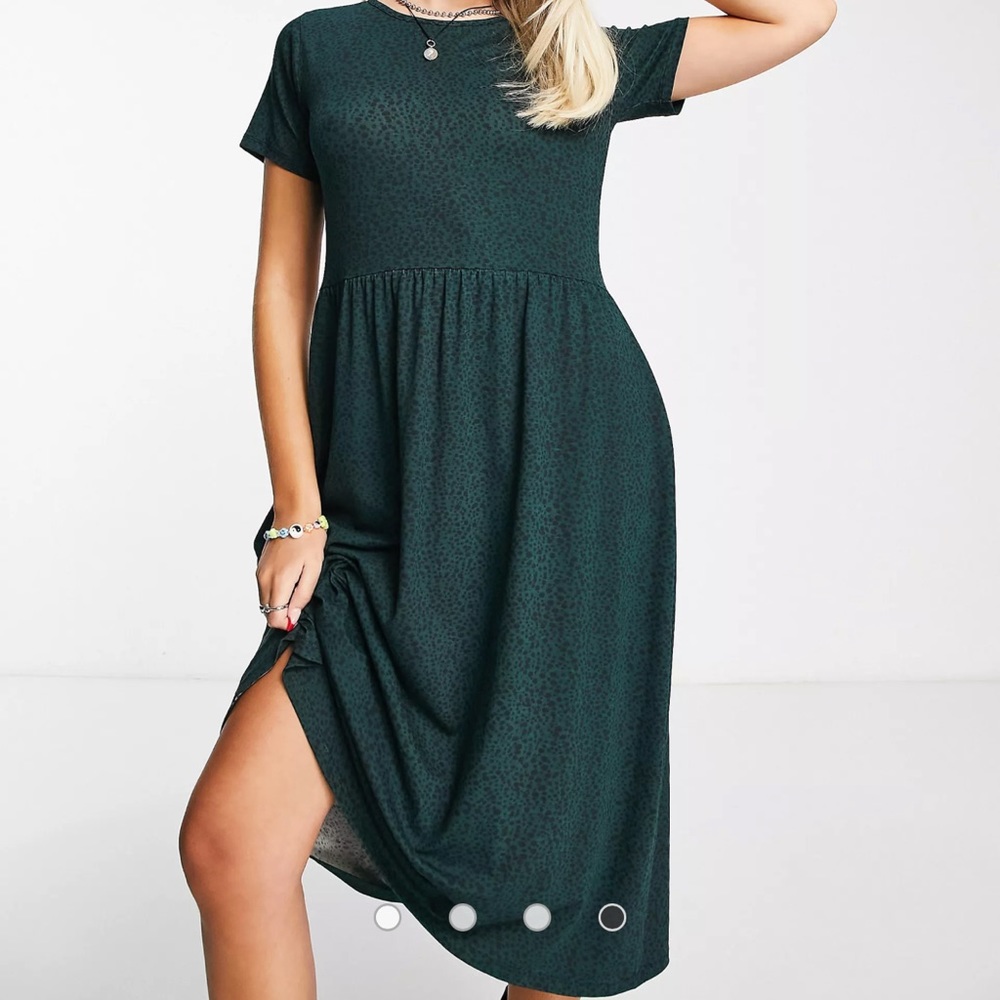 Wednesday’s Girl Teal Smock Dress.